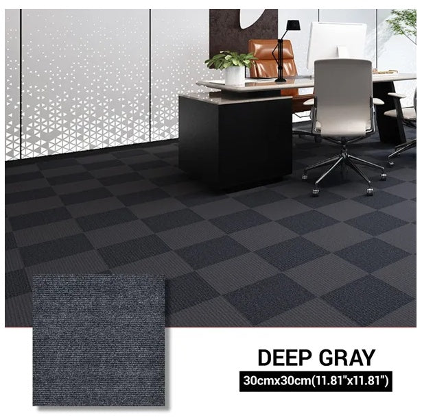 Self Adhesive 12 Carpet Tiles Peel And Stick Floor Plank Mat Non-Slip