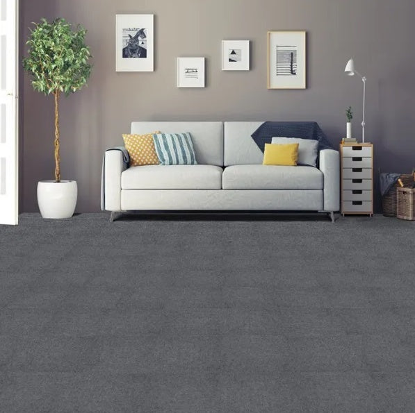 Self Adhesive 12 Carpet Tiles Peel And Stick Floor Plank Mat Non-Slip