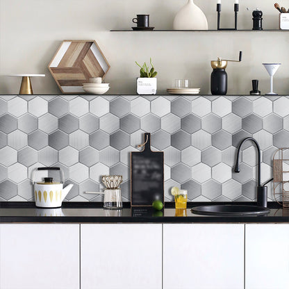Hexagon Stick Kitchen Backsplash Tiles, Mosaic Tile Stickers Pvc Peel And Stick Backsplash Self Adhesive Decor For Kitchen Backsplash