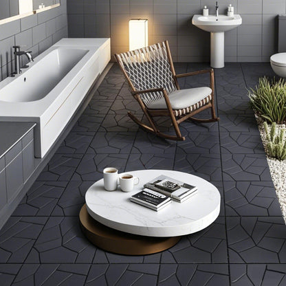 DIY Friendly, Easy To Clean Interlocking Deck Tiles, 11.8x11.8inch Patio Flooring 44 Pieces Per