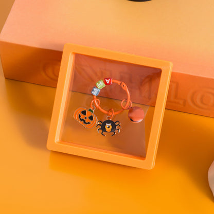 Ghost Kid Pumpkin Witch Hat Keychain Alloy