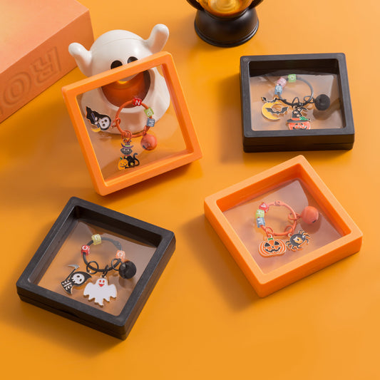 Ghost Kid Pumpkin Witch Hat Keychain Alloy