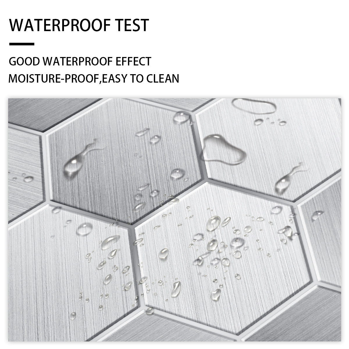 Hexagon Stick Kitchen Backsplash Tiles, Mosaic Tile Stickers Pvc Peel And Stick Backsplash Self Adhesive Decor For Kitchen Backsplash